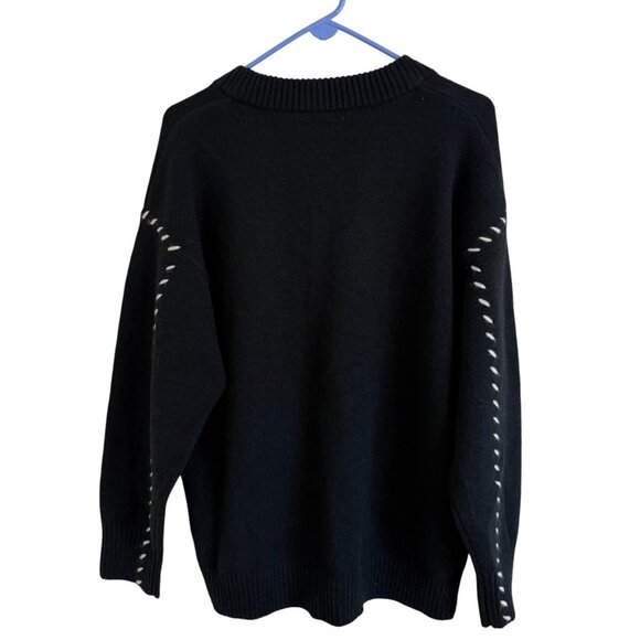 NWOT Oak + Fort Contrast Stitch Detail Button Front Cardigan - Picture 7 of 9